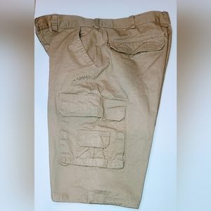 Tan Cargo Shorts with Durable Cotton Blend Men's 38